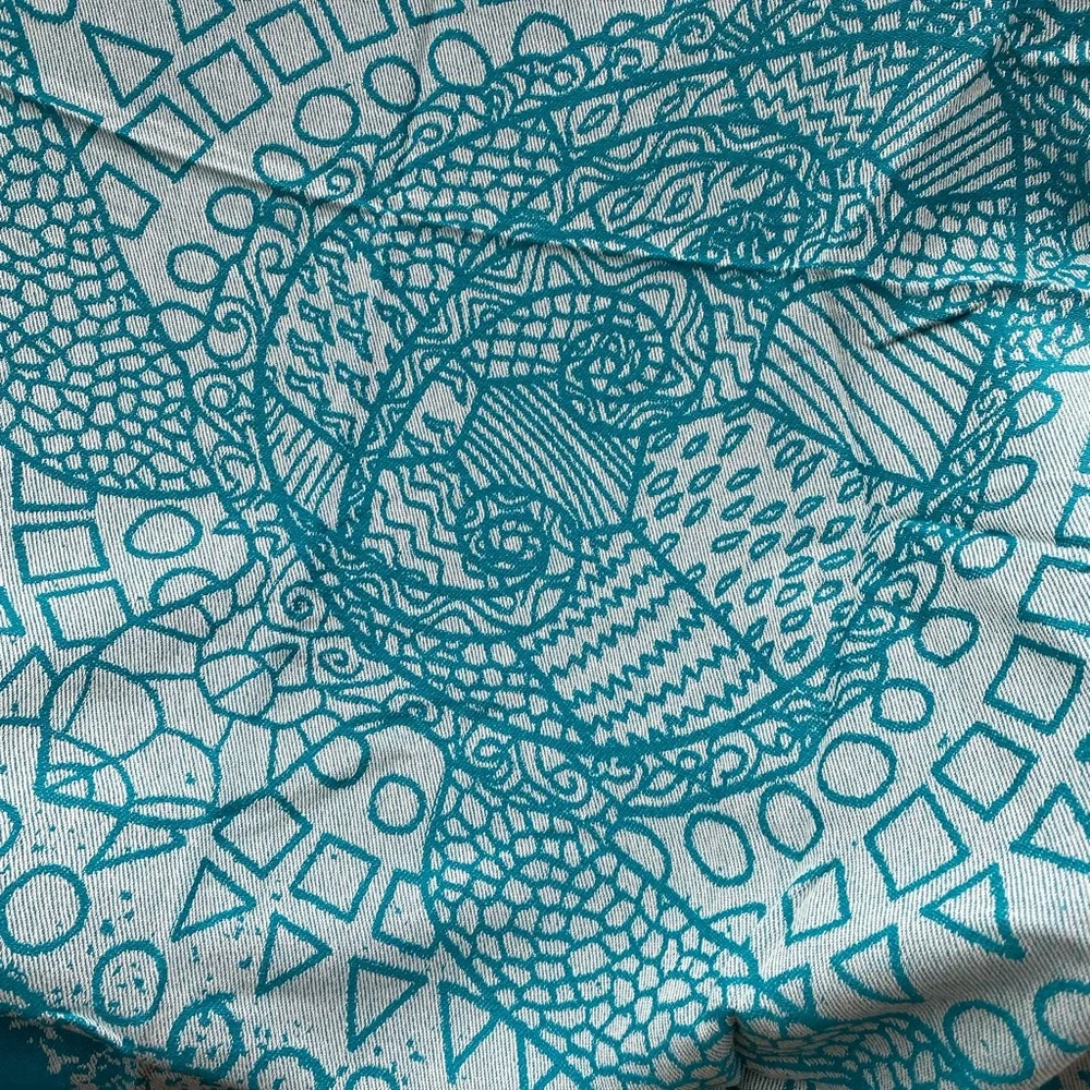 Turkish Cotton throw| Abstract pattern| Heavyweight Oversized Cotton Throw - Picture 3 of 6
